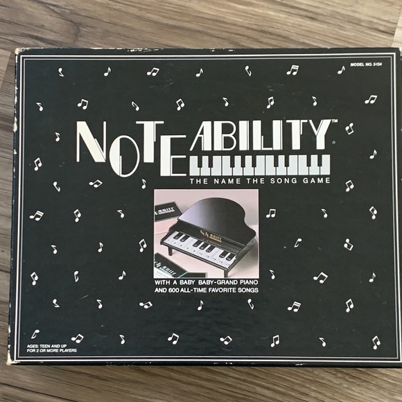 NoteAbility Name The Song Game & Baby Grand Piano 1990 Tiger Note Ability - Picture 5 of 5